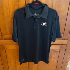 Nike University of Georgia Bulldogs Black Dri-FIT Men's Polo Shirt